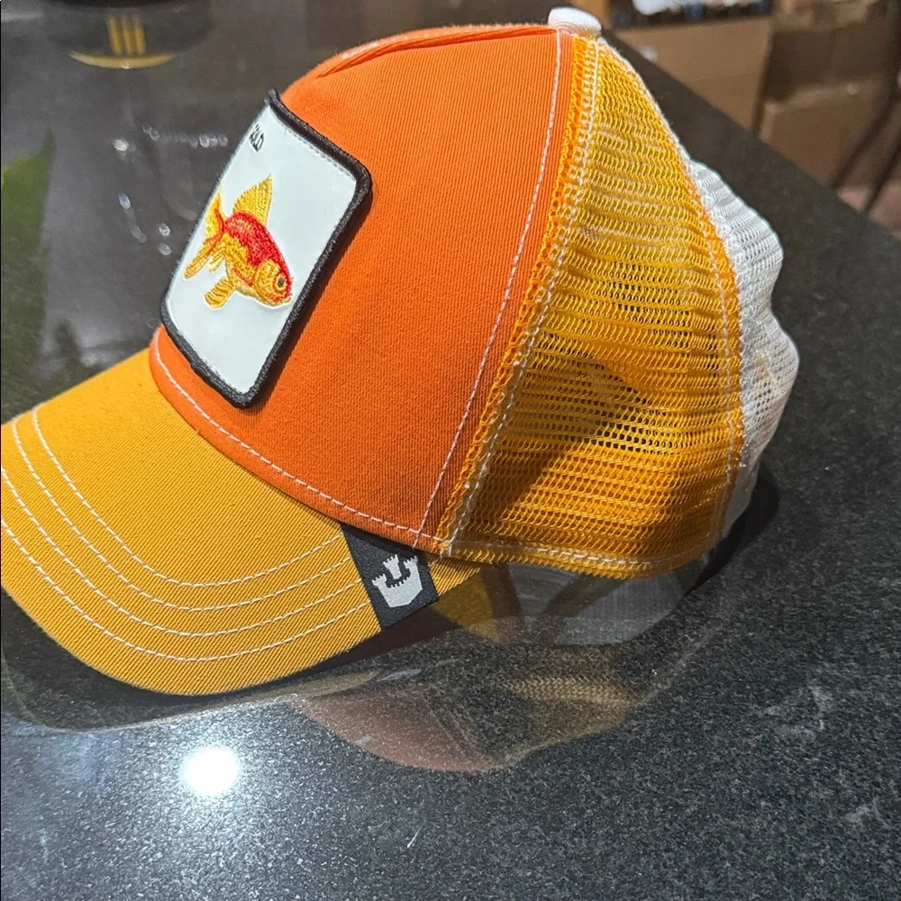 Goorin Bros Goldfish Patch Trucker Hat - Orange & Yellow